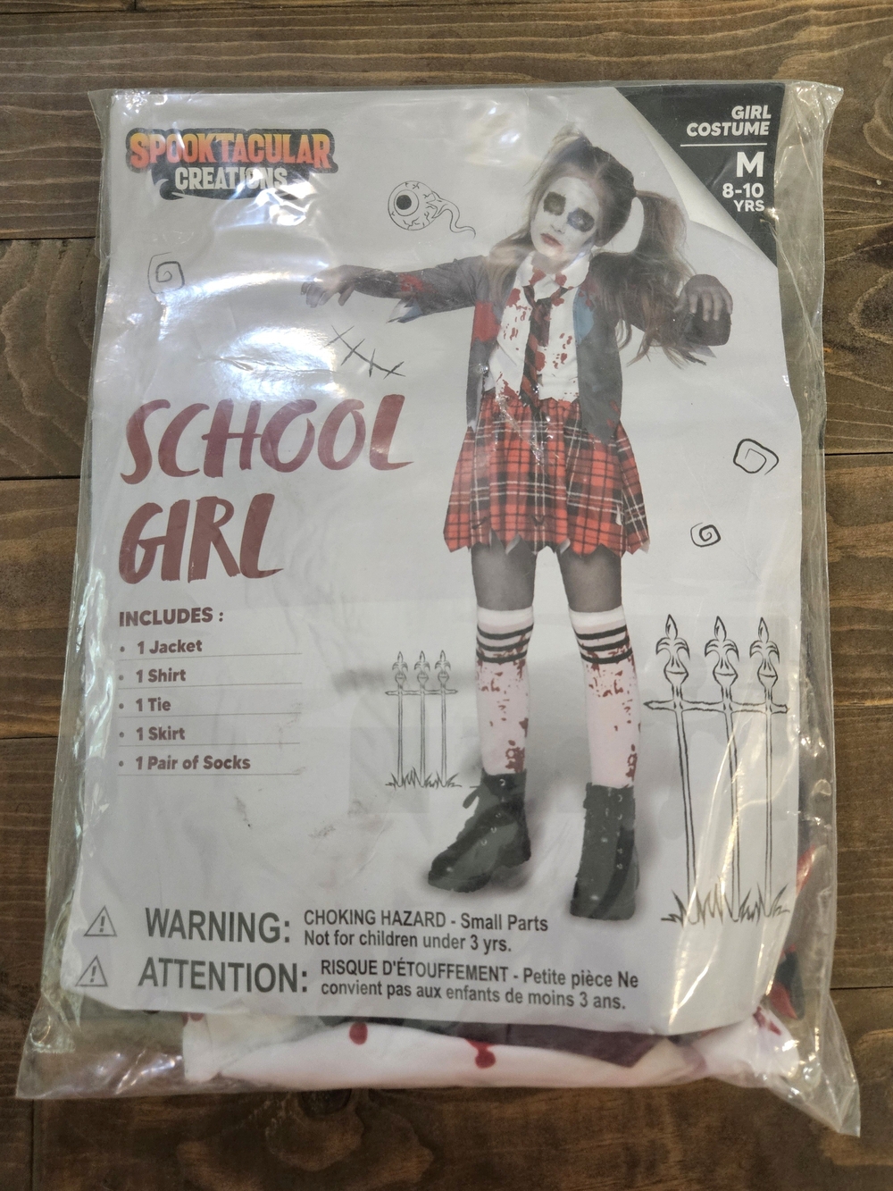 Spooktacular Creations Kids School Girl Costume - Red Plaid (Includes Socks)